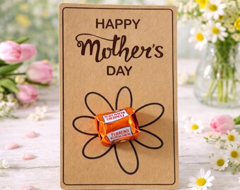 Plantilla para tarjetas del Día de la Madre / Soporte para dulces (Descarga digital)