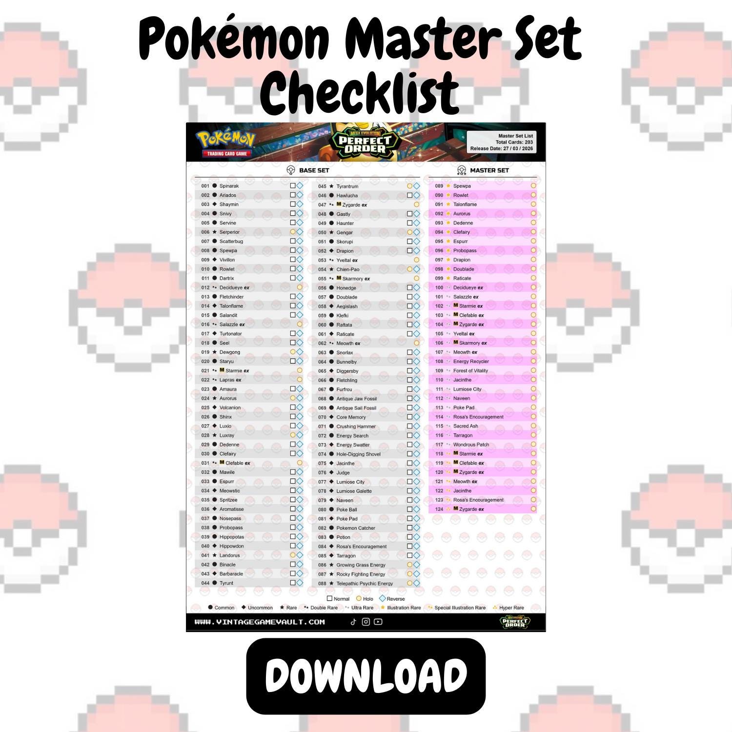 pokemon card set order Perfect Full Main Cards Revealed! Pokmon TCG - Perfect Order