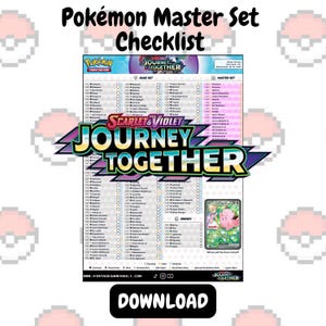Pokémon Scarlet & Violet - Journey Together - Master Set Checklist (Download)