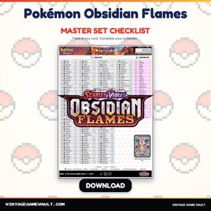 Obsidian Flames - Pokémon TCG - Master Set Checklist | Printable PDF