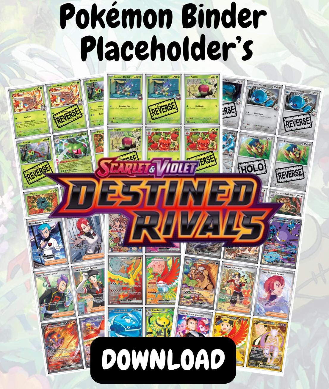 Pokémon Scarlet & Violet - Destined Rivals - Master Set Binder