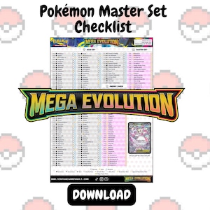 Pokémon Mega Evolutions - Base Set - Master Set Checklist (Download)