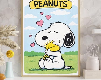 スヌーピーとウッドストックのイラスト：ヴィンテージピーナッツ
