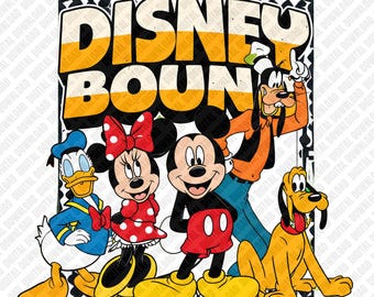 Daisy Duck PNG Retro Solnedgång Sublimering Vintage Daisy DTF Transfer Digital Nedladdning Konst Karaktär Klistermärke Grafisk Rosa och Orange Konst