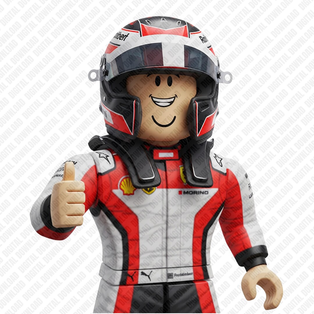 Ro Racing Pfp Roblox Race Car Driver PNG Gamer F1 Athlete Digital Download Art ...