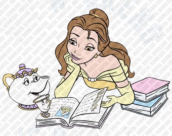 Belle My Weekend Is Booked PNG, Bookworm Librarian Sublimation, Beauty and Teapot Digital Download, Reading Hobby Retro DTF Shirt Art