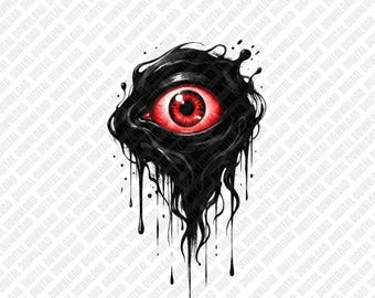 Roblox Doors Seek PNG, Jogo de Terror Olho Vermelho Download Digital para DTF e Sublimação, Clipart de Olho de Monstro Assustador, Arte Gráfica Gótica Sombria