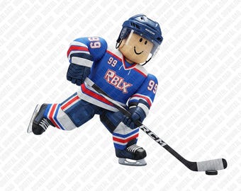 Roblox Hockey Player PNG Gamer Sports Athlete Digital Download Art Sublimation DTF Transfer Character Boy Ice Hockey Graphic Design