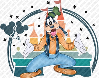 PNG divertido, sublimación de castillo retro, transferencia DTF vintage de Magic Kingdom, arte digital con ambiente vacacional para descargar