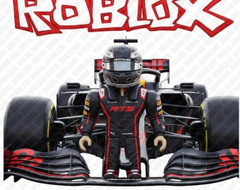 Roblox F1 Racing PNG Gamer Driver Sports Athlete Digital Download Sublimation DTF Transfer Art Character Boy Speed Graphic Design