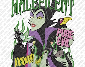 Notorious Maleficent Pure Evil PNG, Responsible For All Misfortune Sublimation, Retro Villain Dragon Digital Download, Vicious DTF Shirt Art