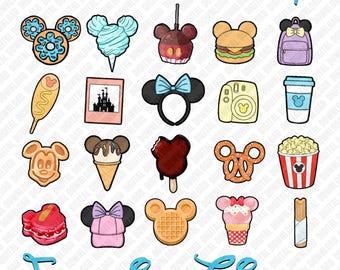 Det här är några av mina favoritsaker SVG, Disney Snacks PNG, Magical Park Icons Shirt Design, Foodie Vacation Clipart