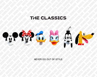 Mickey & Co PNG Original Crew Est 1928 Mickey Minnie Donald Daisy Goofy Pluto Sublimation DTF Transfer Digital Download Art Character