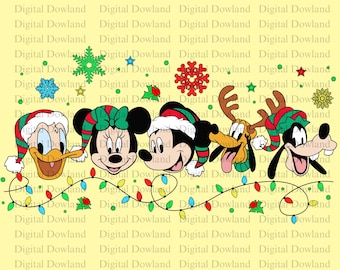 Vacanze di Natale PNG, Personaggio Buon Natale Download Digitale, Design per Sublimazione Alberi di Natale, Amici Festivi PNG, Natale Magico