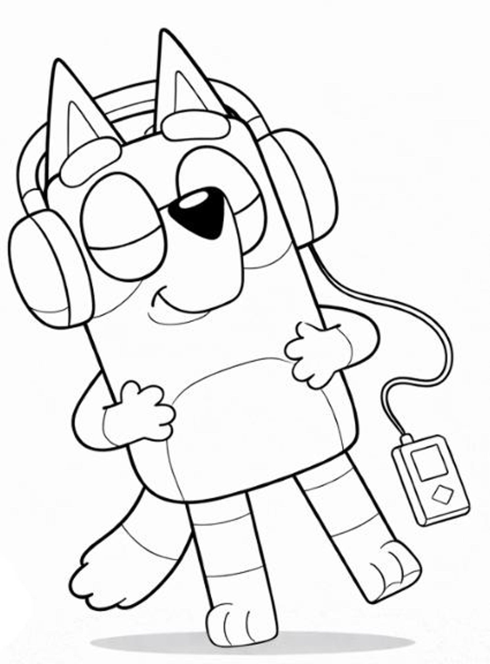 Cute Blue Dog Coloring Book for Kids (ages 36) Etsy