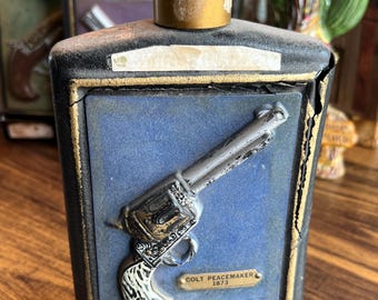 Rare Vintage Ezra Brooks “Colt Peacemaker” 1873 Collectible Bottle (decanter)