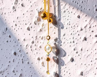 Kristallen zonnevangerornament voor woondecoratie, hangend decor voor thuis, kristallen hangend ornament, raamzonvanger, hangend stuk huisdecor