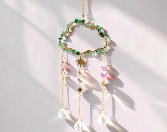 Cloud Suncatcher, hangend decor voor thuis, Crystal Sun Catcher, Cloud Wall Decor, raam hangend ornament, licht vangen decor voor thuis