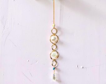 Kristallen zonnevangerornament, hangend decor voor thuis, kristallen hangend ornament voor huisdecor, raamzonvanger, woondecoratie cadeau voor haar