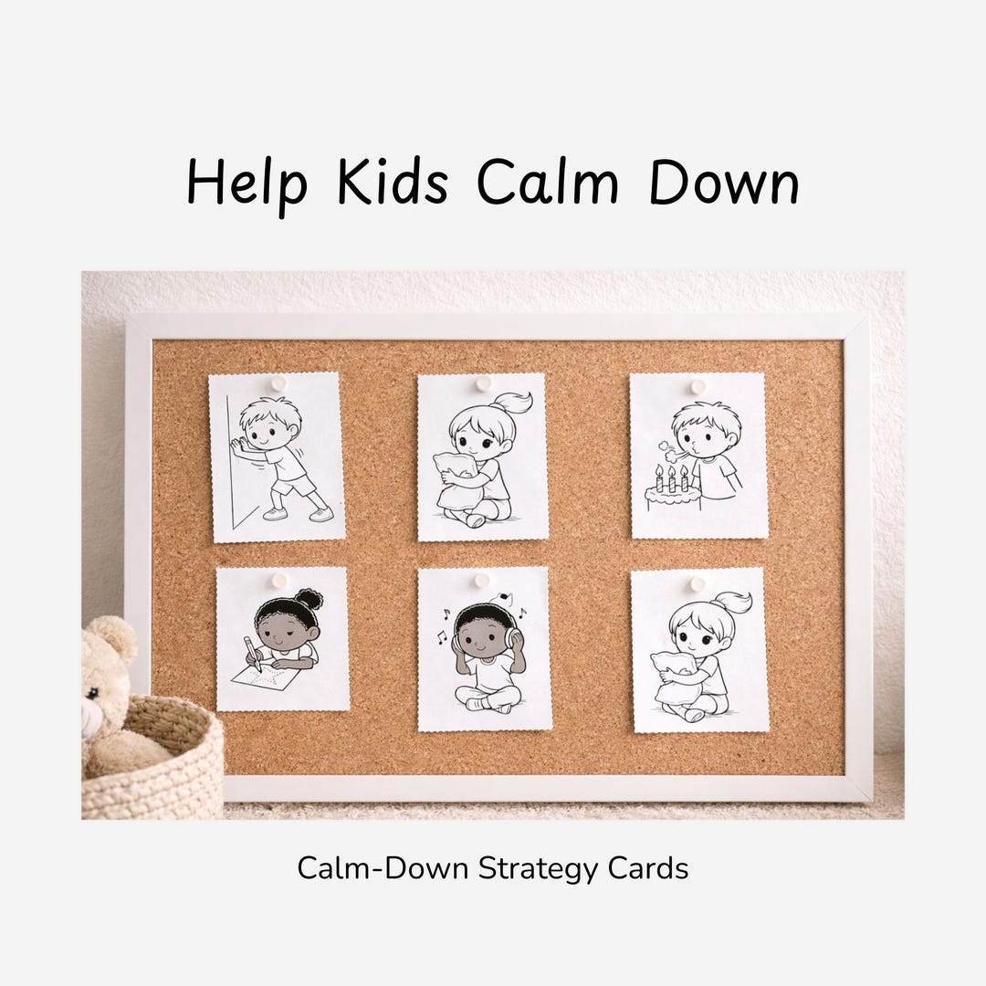 Preschool Calm Down Strategy Cards, Classroom SEL Visuals (PDF Download ...
