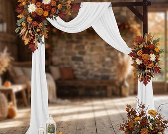 Wedding Arch Wood | 7ft Rectangular Wooden Arch | Rustic Boho Ceremony Backdrop | Outdoor Garden Wedding Arch Frame | Freestanding Photo