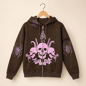 Brown Y2k Hoodie - Etsy
