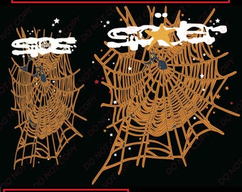 Sp5der Web SVG Bundle, Spider Star Graphic PNG, Streetwear Vector Design, Y2K Digital Download