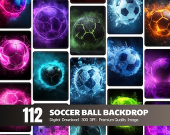 Fußball Digital Kunstdruck - Feurig, Eisig, Elektrisch (Seitenverhältnis 4:5)