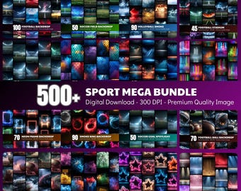 Sport Digitale Kulissen Mega Bundle, Football, Baseball, Basketball (Digitaler Download)