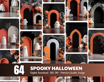 64 Gruselige Halloween Geister Szenen (Digitaler Download)