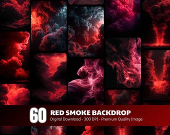 Roter Rauch Hintergrund, Fotografie Hintergrund Overlay, Senior Portrait Sport Poster, Digital Download