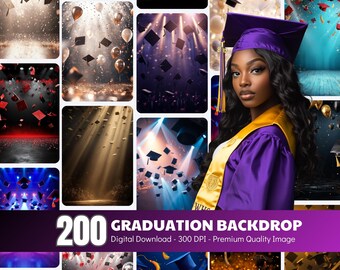Graduierung Fotografie Kulissen, Senior Portrait Hintergründe, Grad Banner (Digitaler Download)