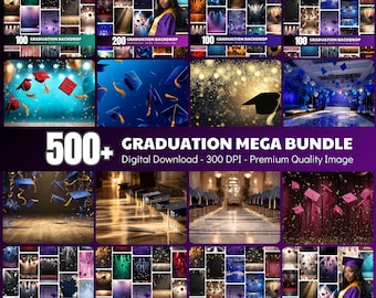 500+ Abschlusshintergründe, Digital Download, 300 DPI (JPG)