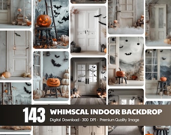 Whimsical Halloween Indoor Backdrop (Digital Download) – 300 DPI JPG