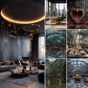 100 Luxury Interior Backdrops: High-Resolution JPGs (Digital Download) image 3