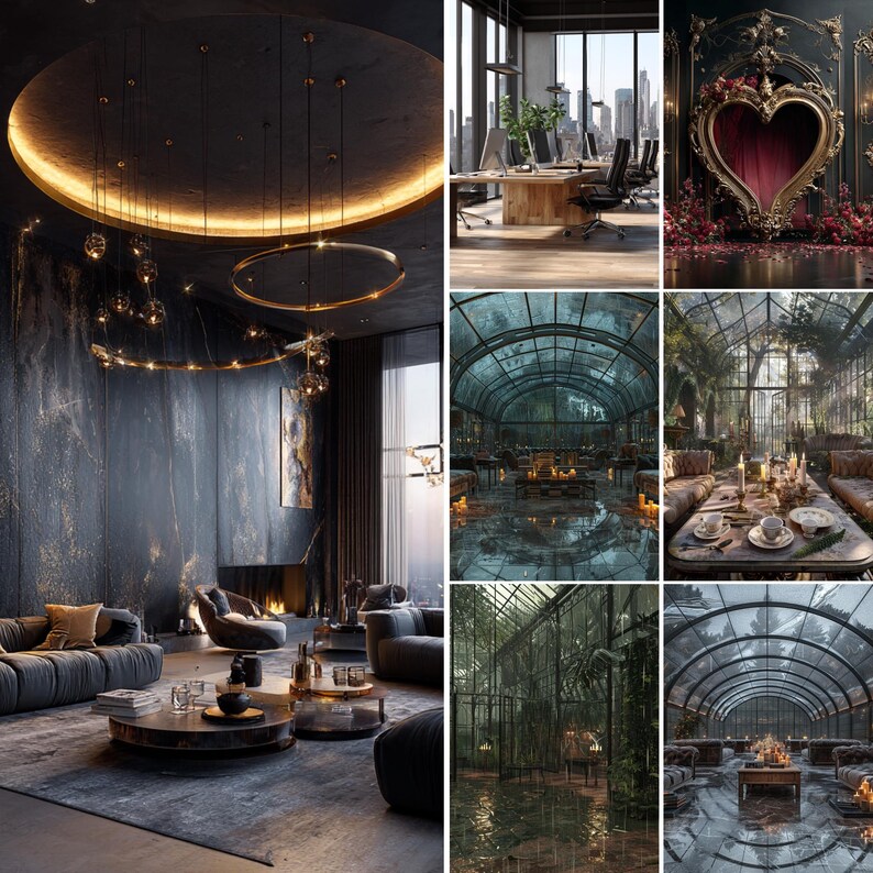 100 Luxury Interior Backdrops: High-Resolution JPGs (Digital Download) image 3