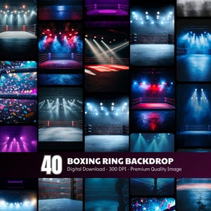 Digital bakgrund för boxningsringen: Sportfotografibakgrund (JPG, PDF)