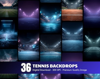 Tennisplatz Kulisse, Fotoshooting Sportfotografie Hintergrund, Party Dekoration Banner, Senior Poster Digital Download