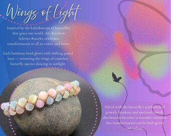 Braided Rainbow Pastel Selenite Bracelet – Adjustable Nature-Inspired Jewelry for Balance and Renewal, Calming Energy & Healing