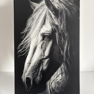 Pferd auf Fliese graviert 25x40 cm