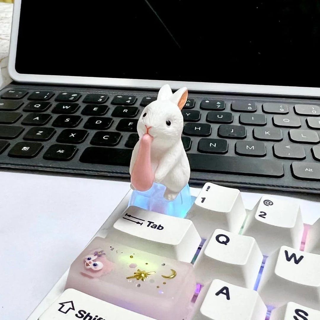 Cute Character Keycap Set Translucent OEM Profile Creative Keycaps for ...
