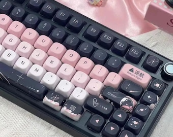 120 Keys Planet Theme Keycap Set PBT MOA Cherry Profile Keycaps for Mechanical Keyboard Gaming Custom Keycaps