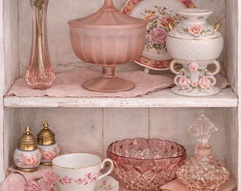 Pink Decor Vintage Mystery Box | Blush Decor, Pink Glass & Curated Feminine Finds (5+ Pieces) |