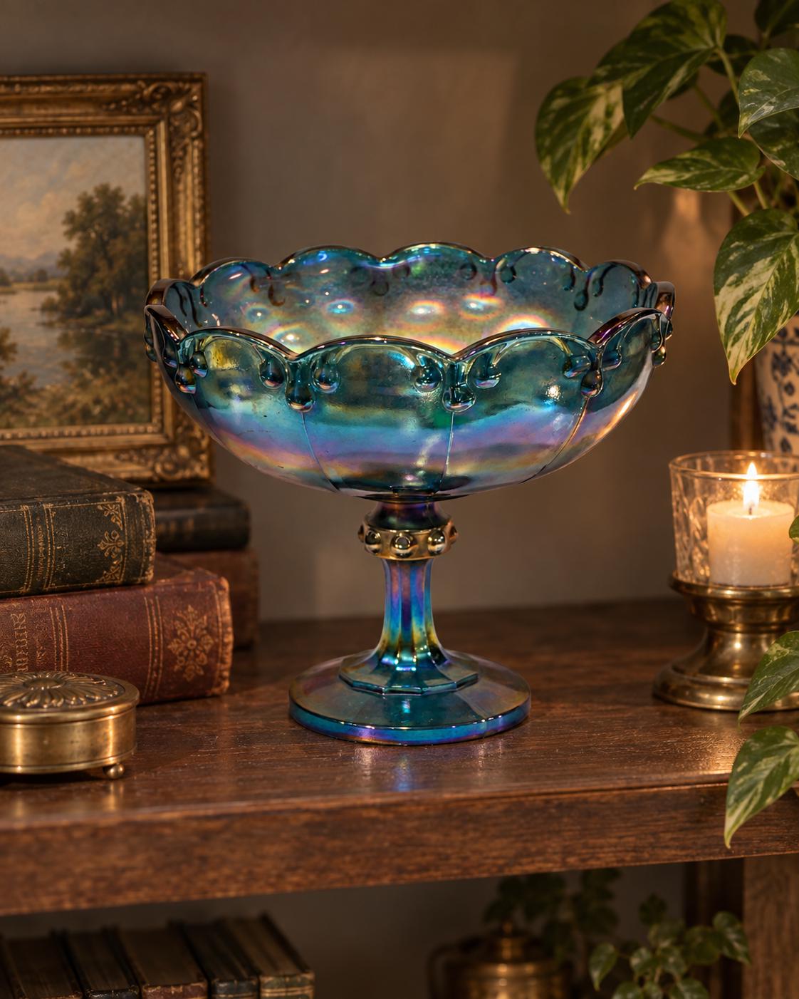 Blue Indiana Glass Carnival Glass - Etsy