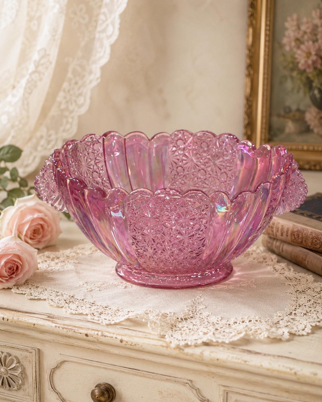Fenton Daisy and Button Bowl - Etsy