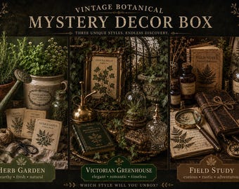 Curated Vintage Botanical Mystery Decor Box