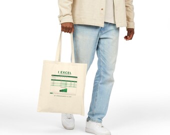 Torba dla analityka danych, humorystyczny dodatek do biura w stylu arkusza kalkulacyjnego, ekologiczna torba płócienna, prezent dla profesjonalistów