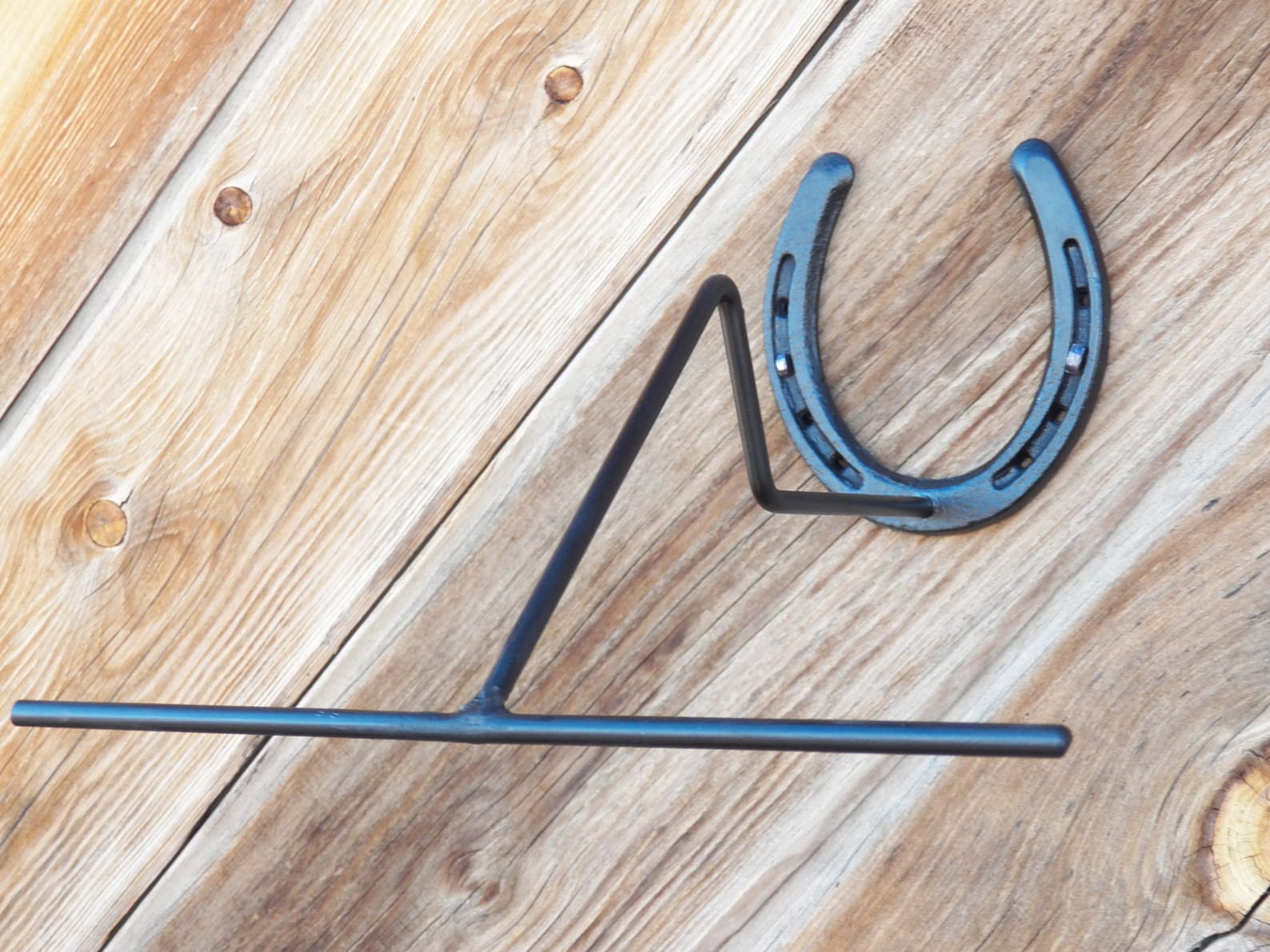 Cowboy Horseshoe Hat Rack Black Etsy