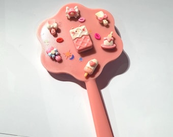 DIY set: pink mirror + 7 charms