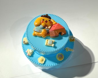 Cake Box in blue with charm x 11 pieces.